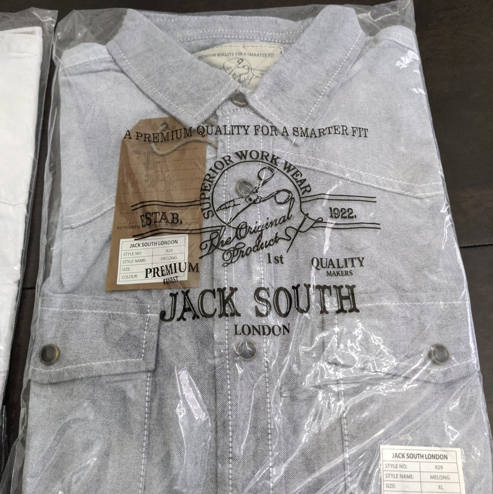 Jack South London Button Up Snap Men's XL 3 Colors